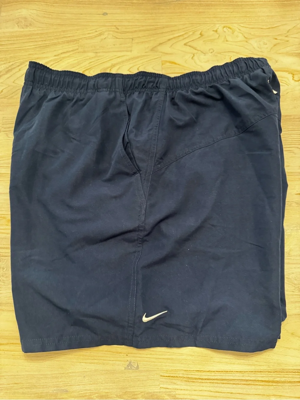 Y2K Nike Men's Navy Elastic Waist Swim Shorts